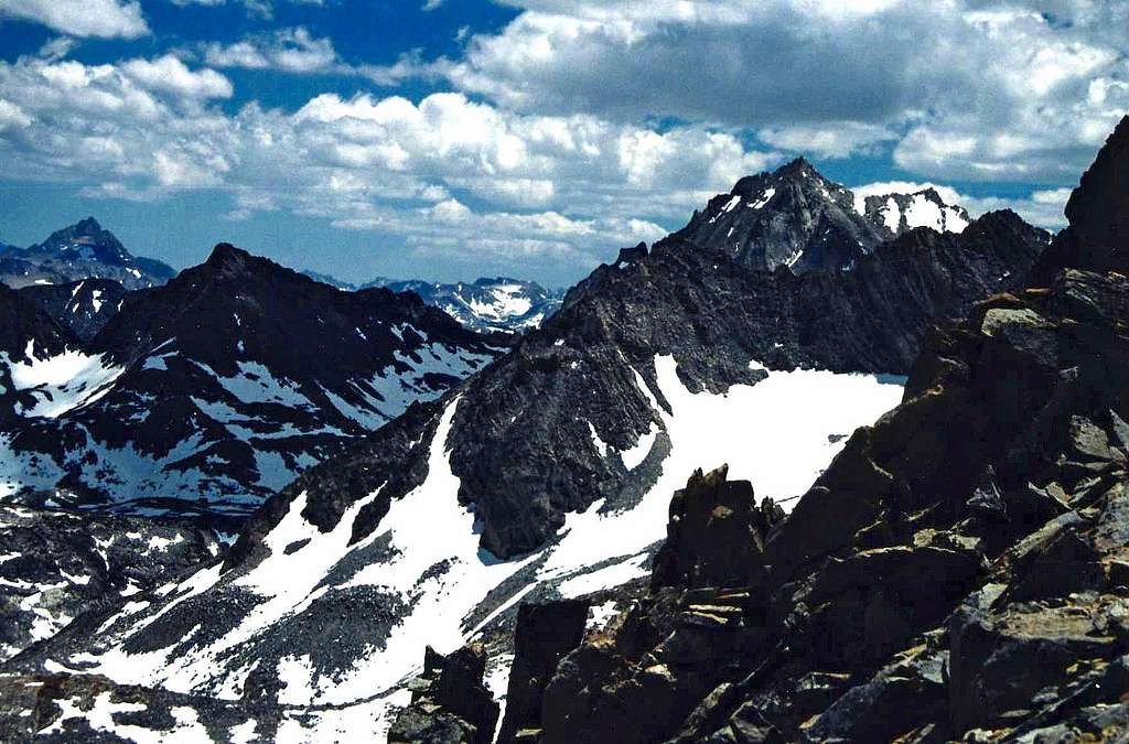 Mt. Humphreys, 13,986', Pyramid Peak, 12,840' and  Bear Creek Spire, 13,720' 