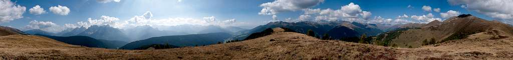 360° summit Panorama from Roßzogel / Monte Cavallo
