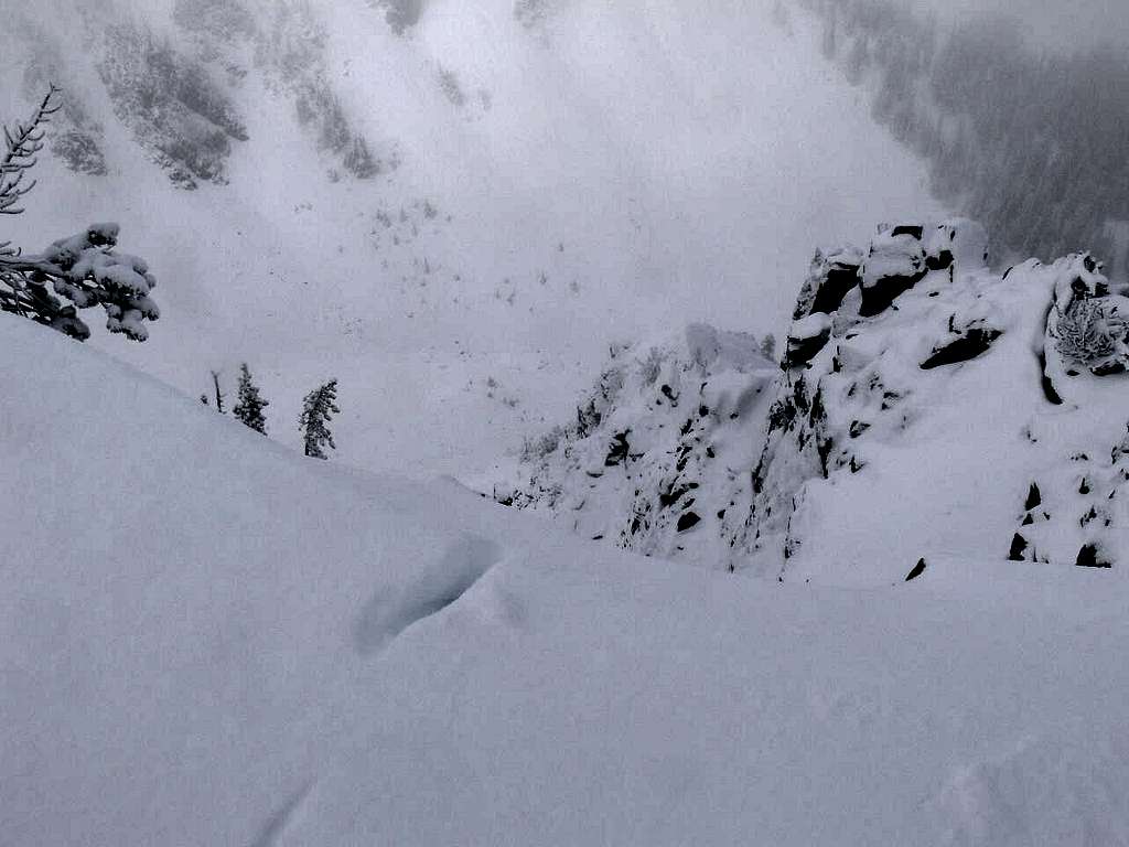 Looking Down the North Face