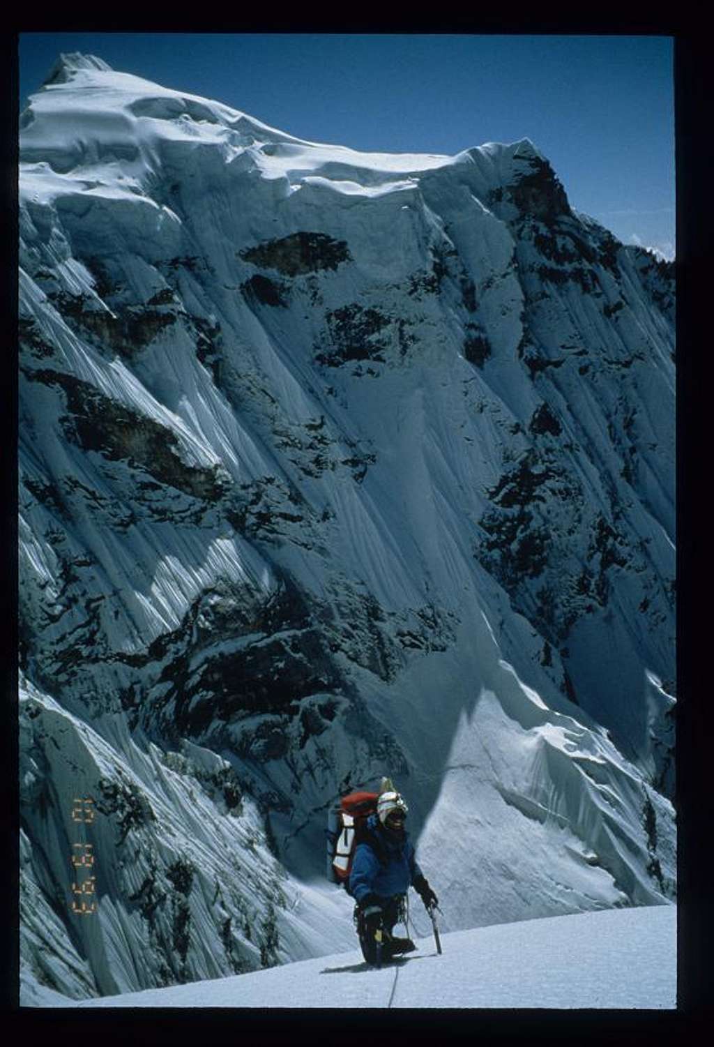 John Climaco on the SW Ridge of Cholatse, 1993