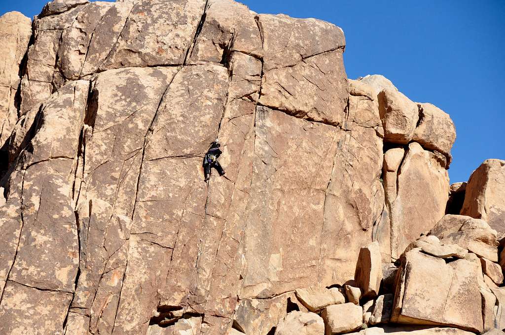 Climbing the upper crack