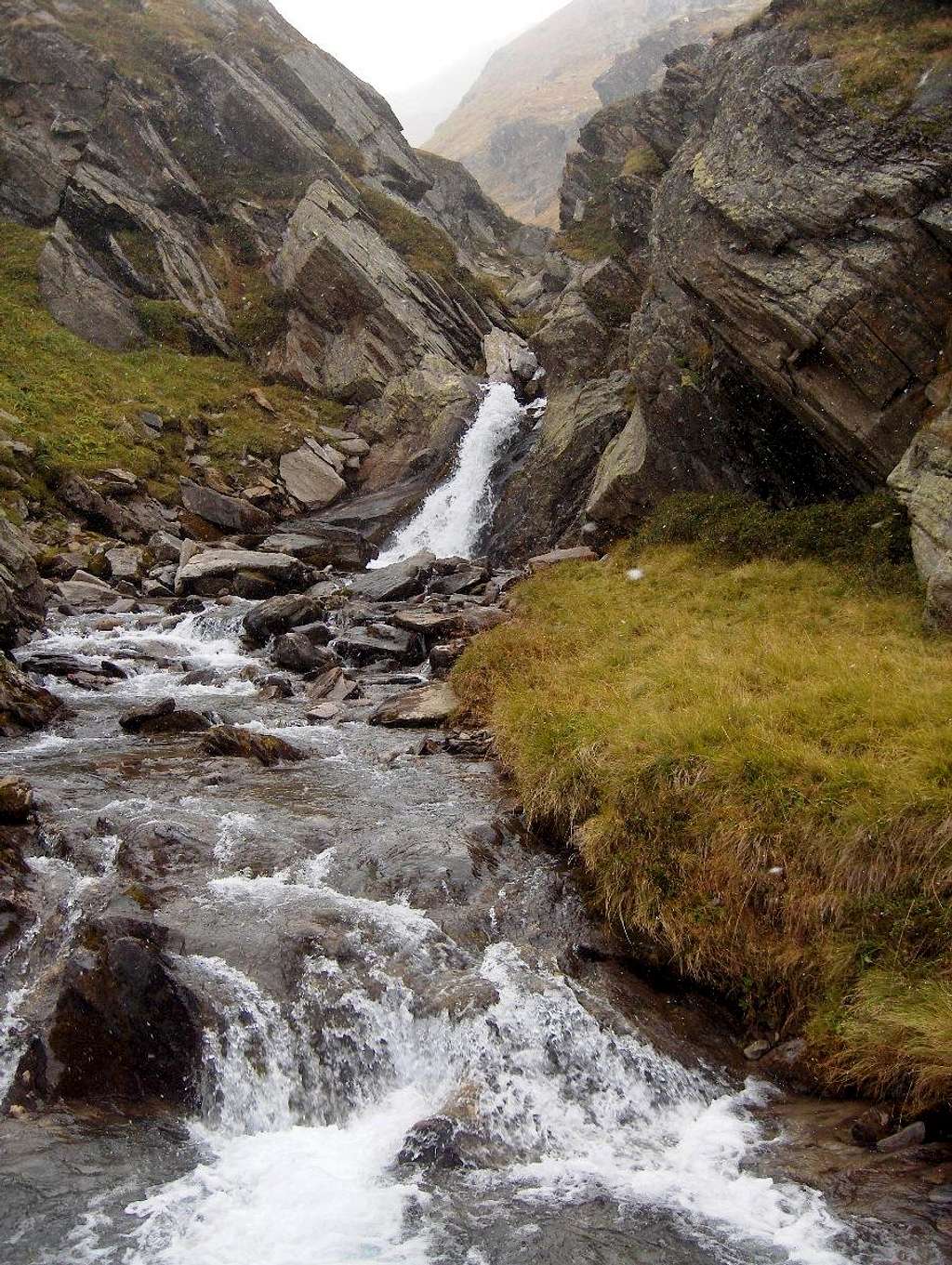 Alpine stream near the Lodner Hütte