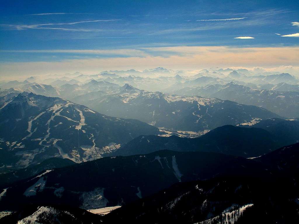 View to the south from the Dachstein