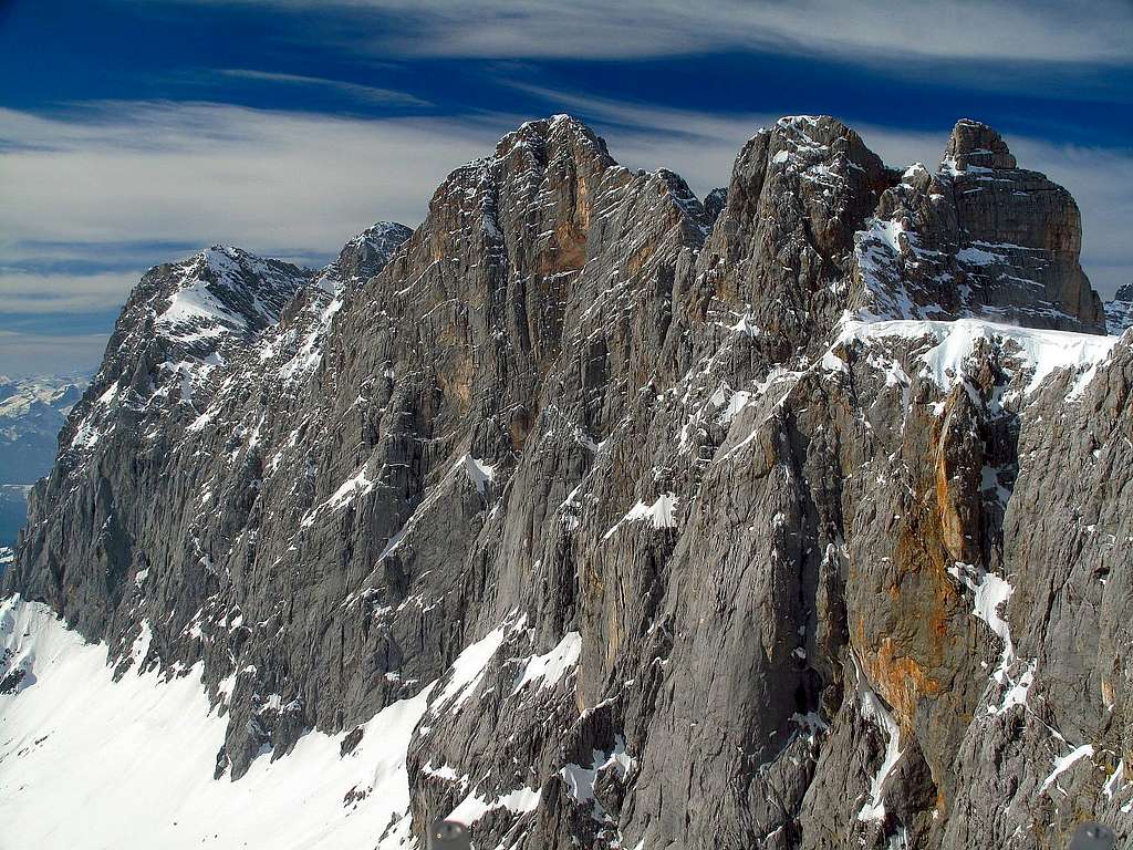 The entire south wall of the Dachstein group
