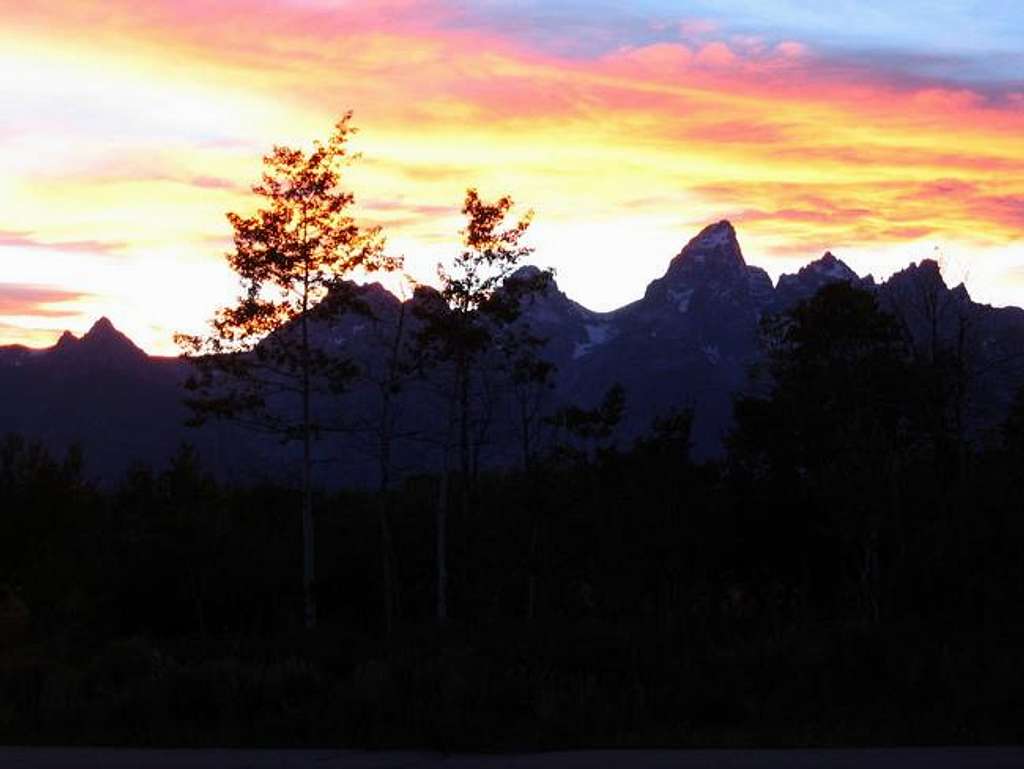 The Tetons at Sunset, August...