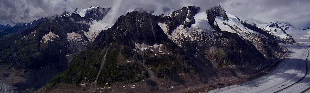 West ridge bordering Aletsch