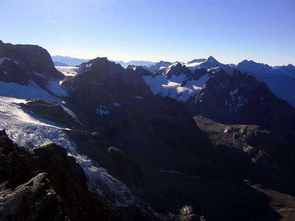 View from glacier of upper...