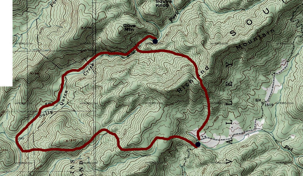 The Route of Our Bushwhack