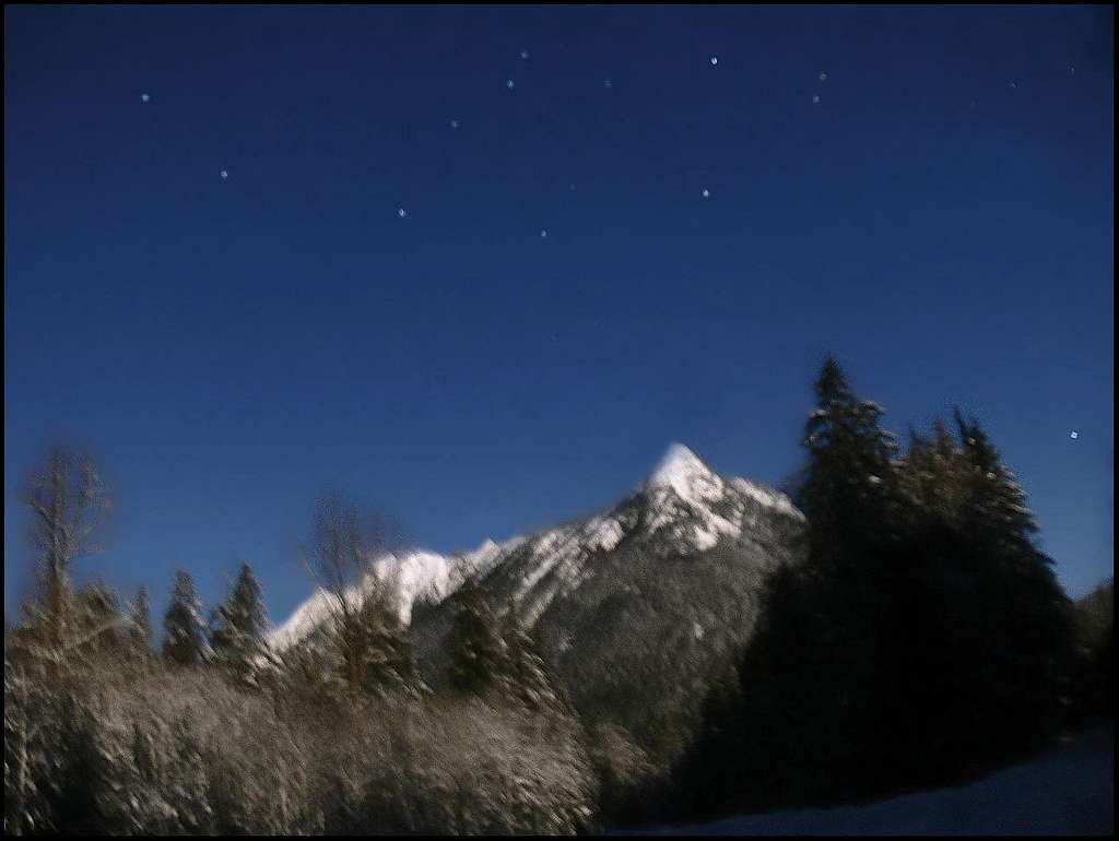 Long Mountain during Night