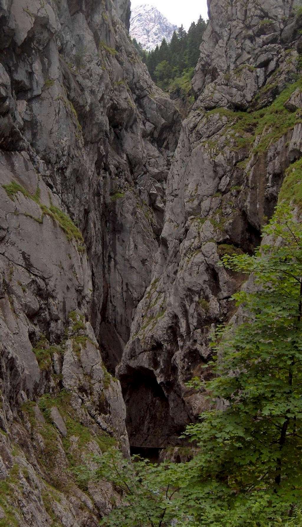 Approaching the entrance to the Höllental canyon