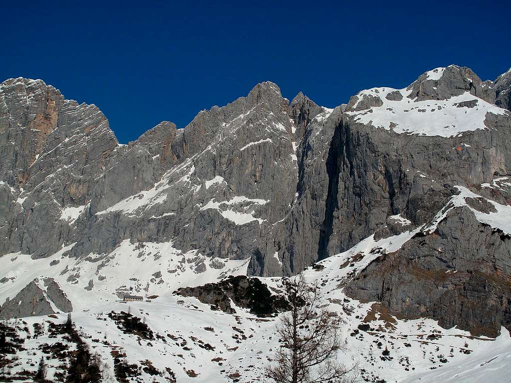 The walls on the south side of the Dachstein group