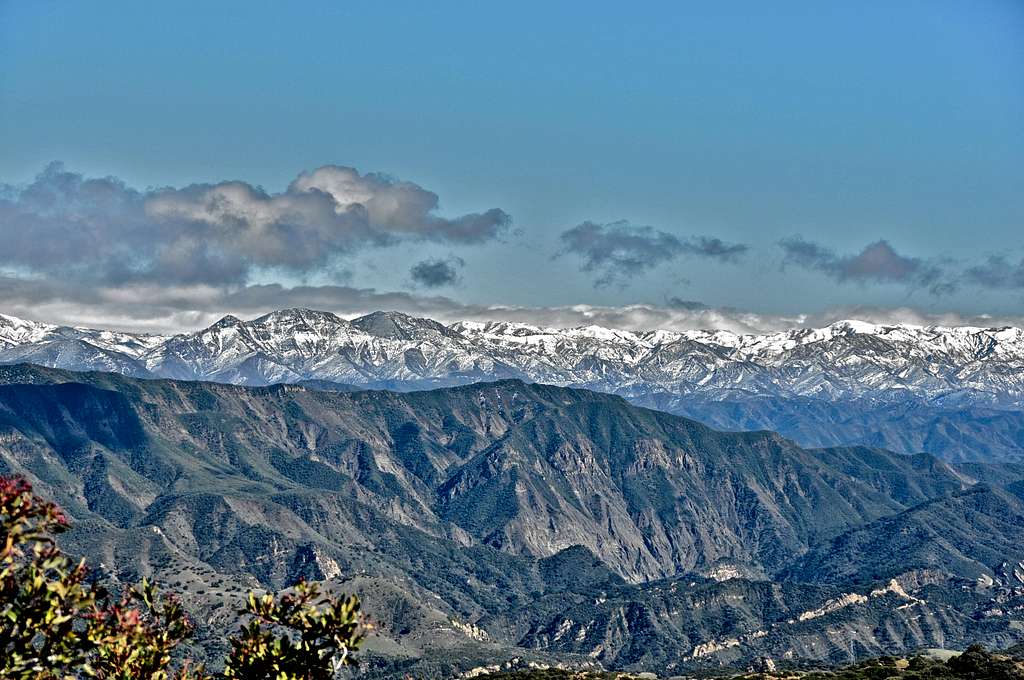 Snow covered San Gabriel Mountains