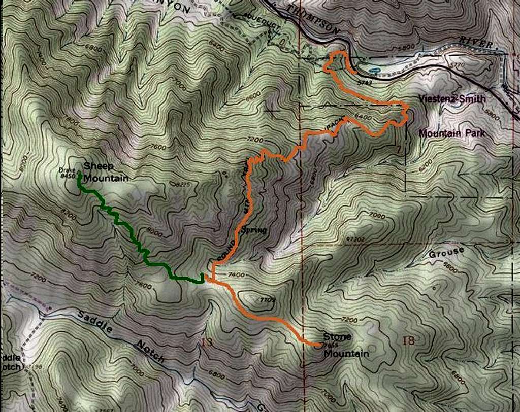 Stone Mountain route map