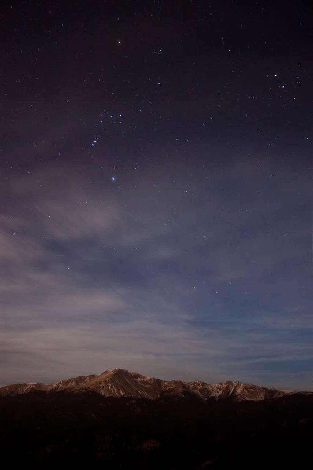 Orion over Pikes Peak