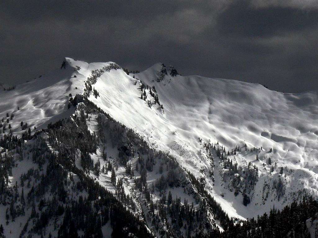 Lennox Peak with Dark Clouds