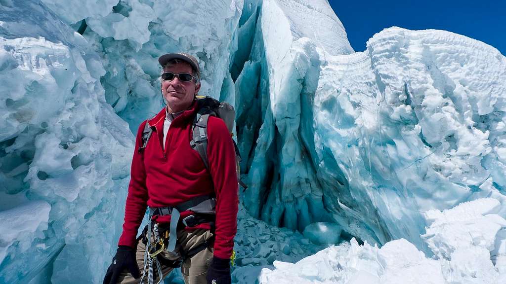David Breashears in the Khumbu Icefall.