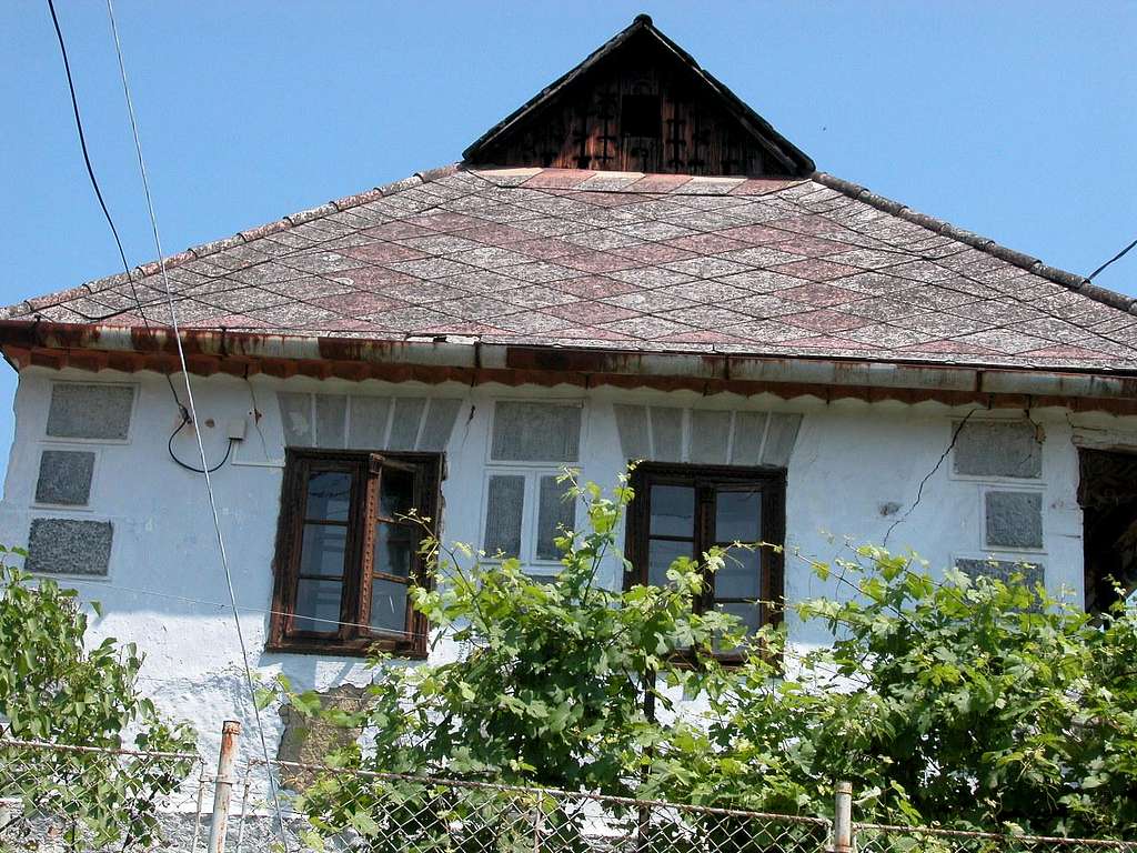 House with handmade wood elements