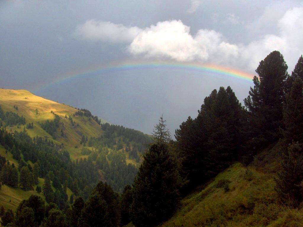 Rainbow over the Dolomites