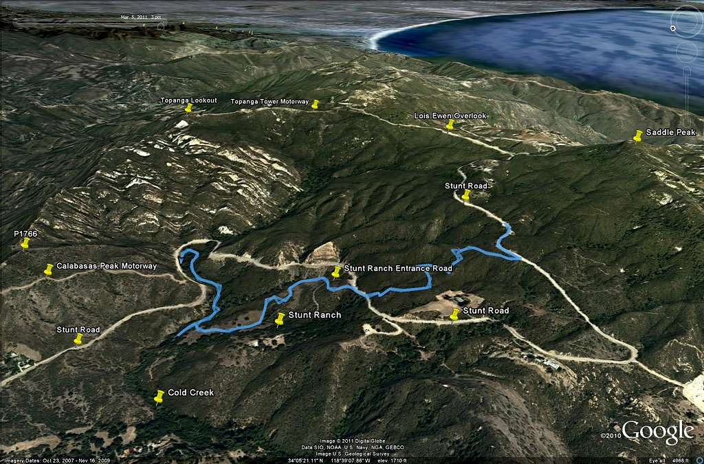 Stunt High Trail - Google Earth
