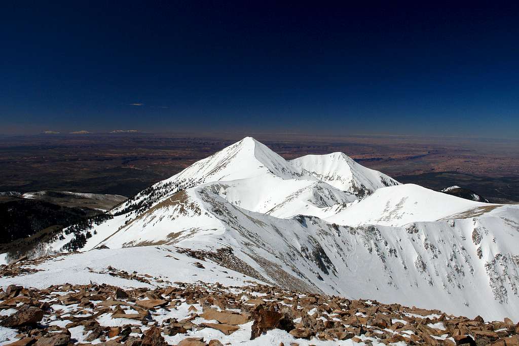 Mount Peale: summit view west