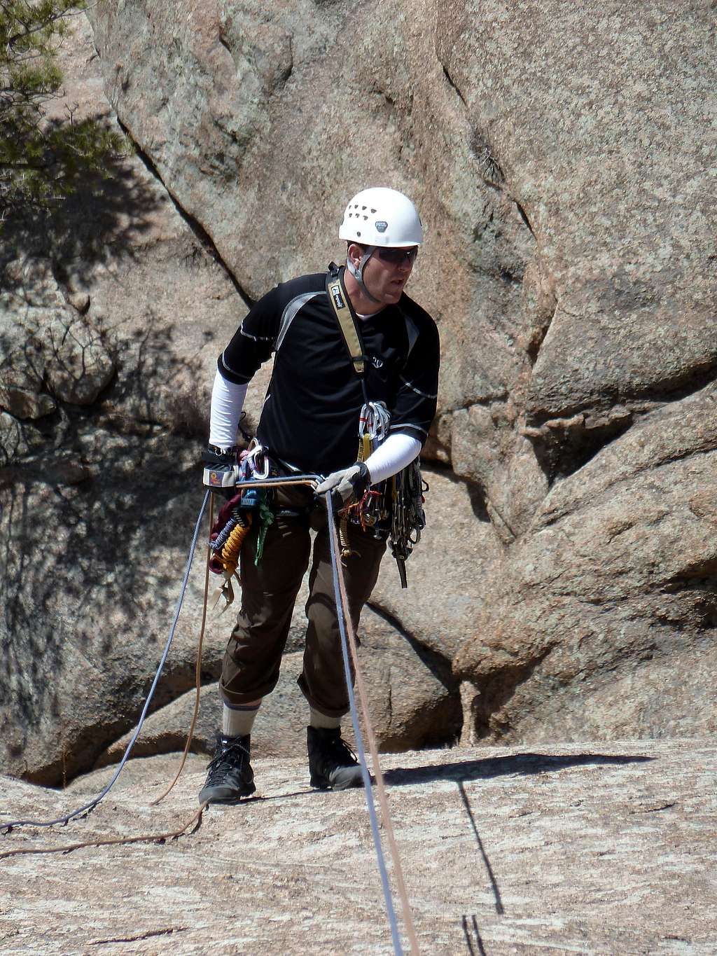 On rappel down Bolted Route