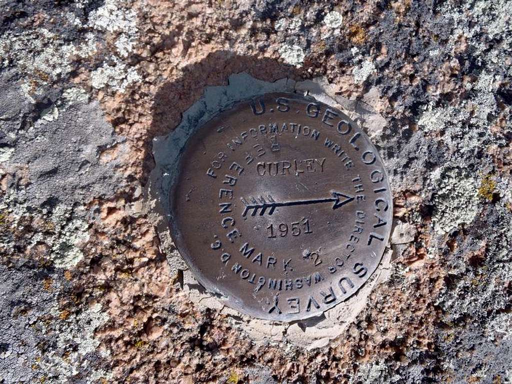 Curley Peak USGS Marker