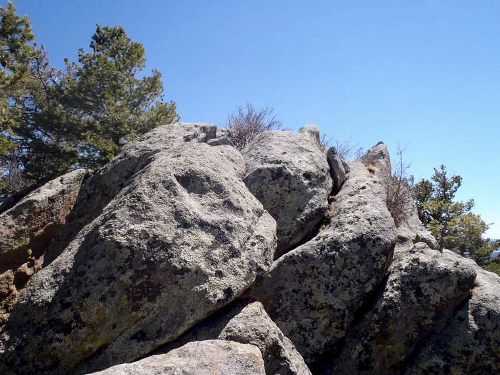 Curley Peak highpoint boulders