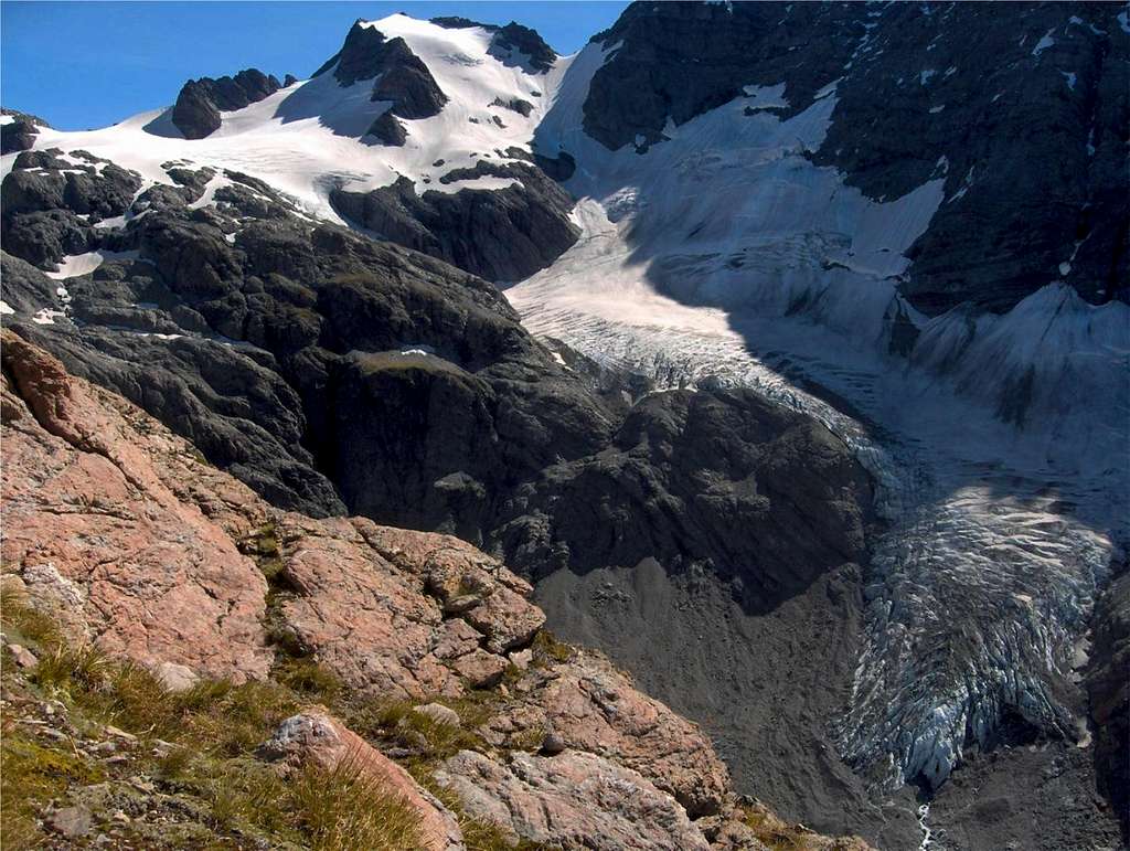 The snout of Ball Glacier