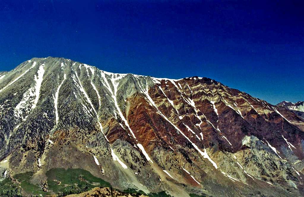 Mt. Morgan north (grey) Nevahbe Ridge (in color)