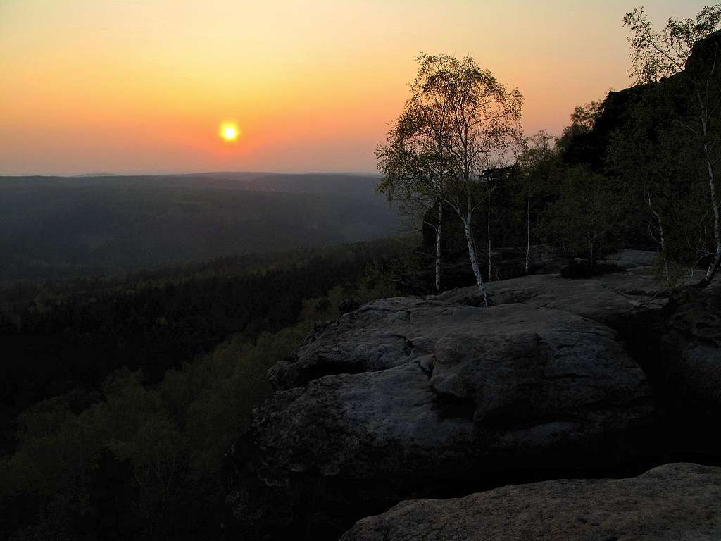 Sunset on the Pfaffenstein