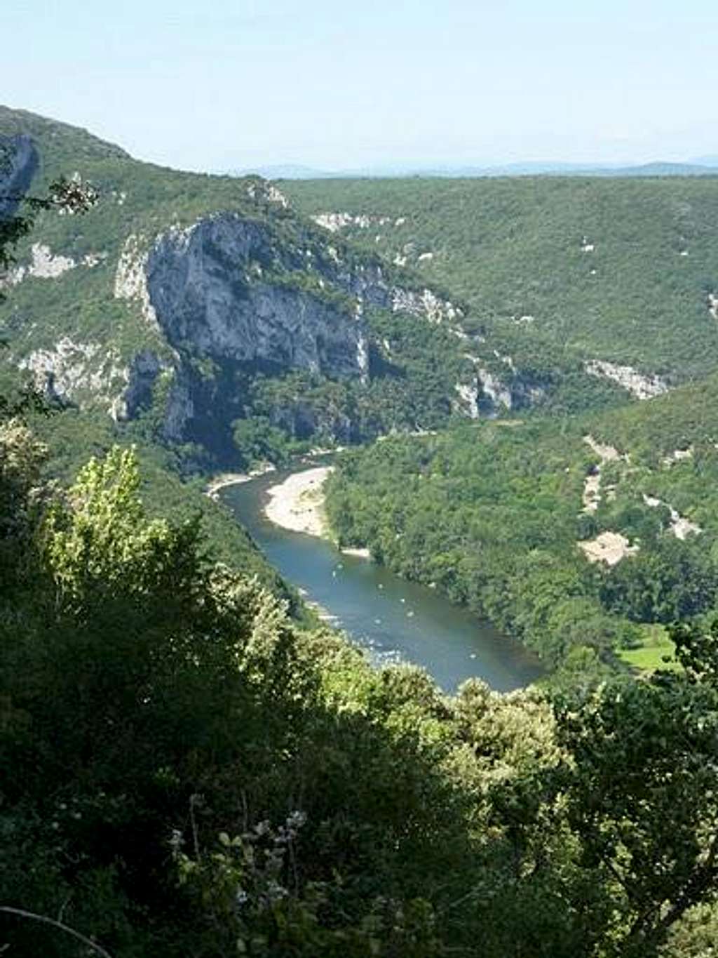 Ardèche river from upside