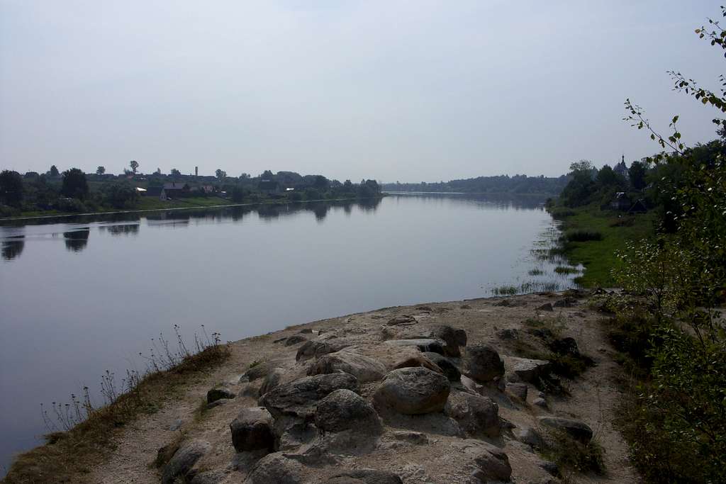 Volkhov river on its mouth
