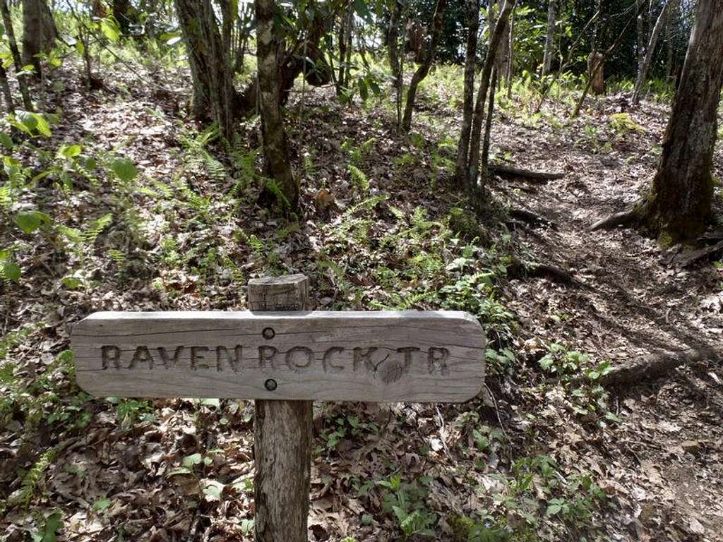 Ravenrock Ridge trail sign