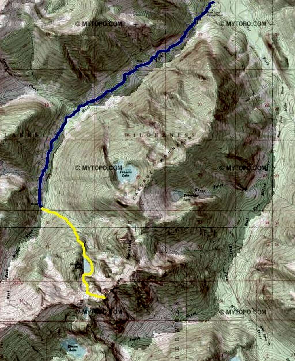 Cascade Mountain - Route Map 1