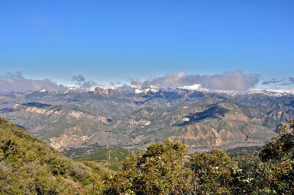 Snow capped Santa Ynez Mountains