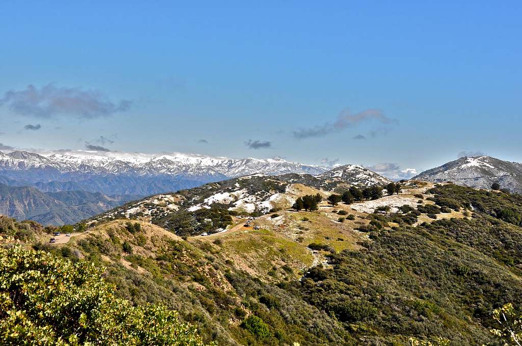 Snow capped San Gabriel Mountains