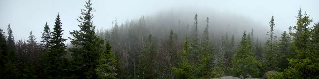 Clouds on Pitchoff Mtn Top 