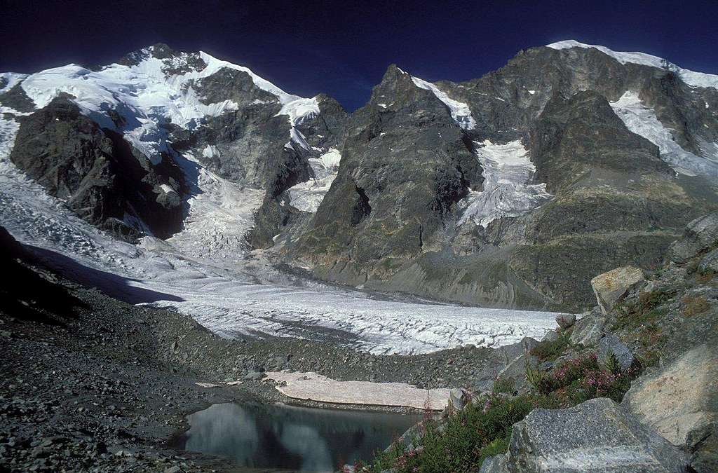 Morteratsch Glacier with Piz Bernina