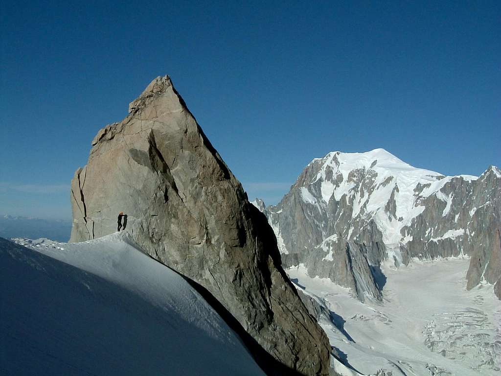 Monte Bianco South Side from Dente del Gigante foot