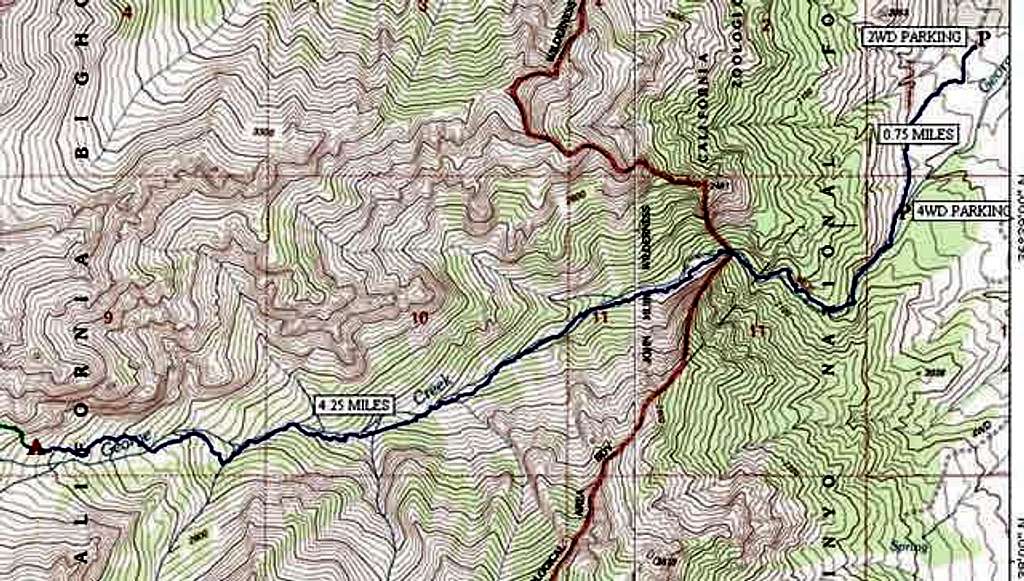 Topo Map of George Creek...
