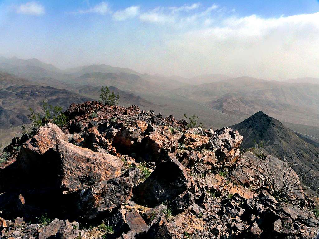 Approaching dust storm from Death Valley Buttes