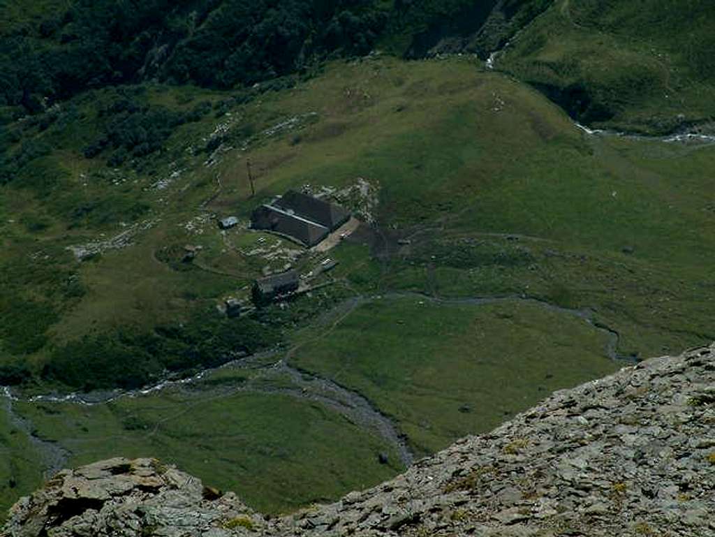 Rotstockhütte from the top of...