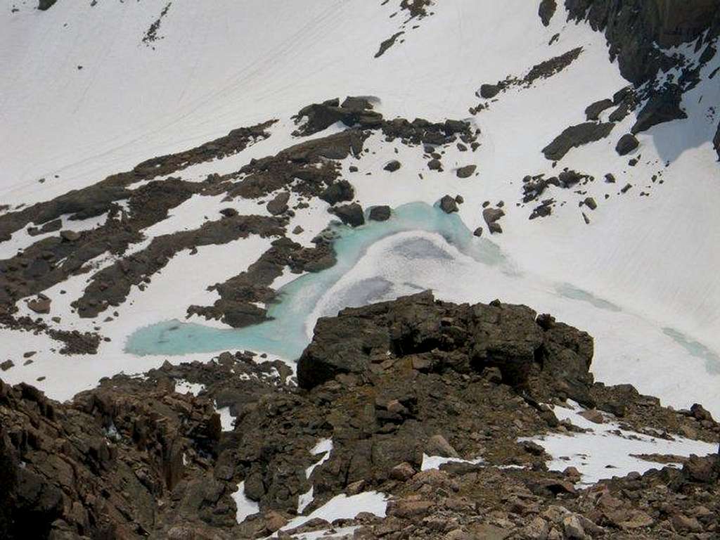 Chasm Lake from the perch above the second ice crx