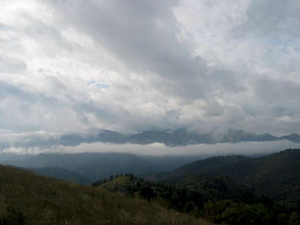 Cloudy day while hiking. View...