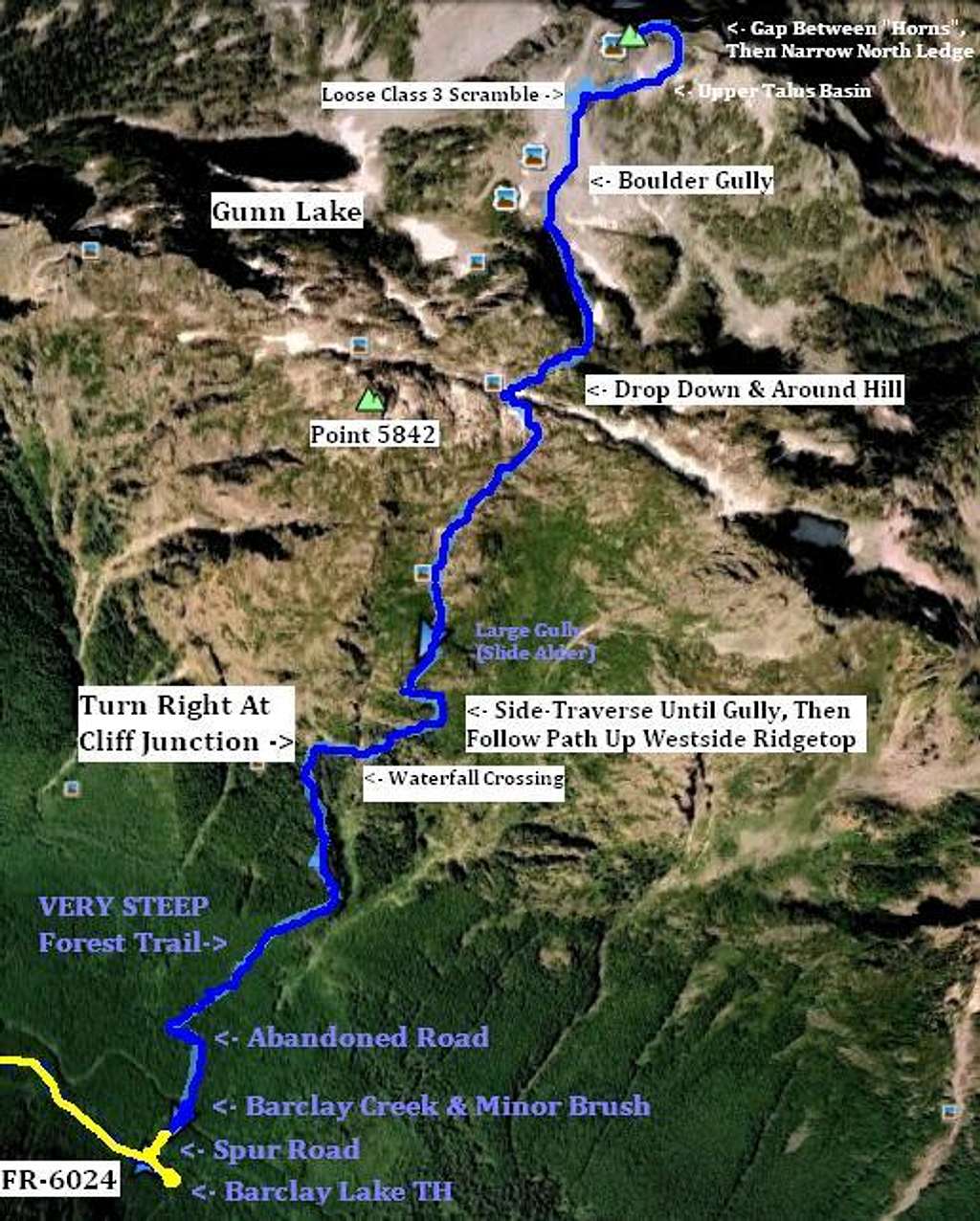 Gunn Peak - Aerial Of Route