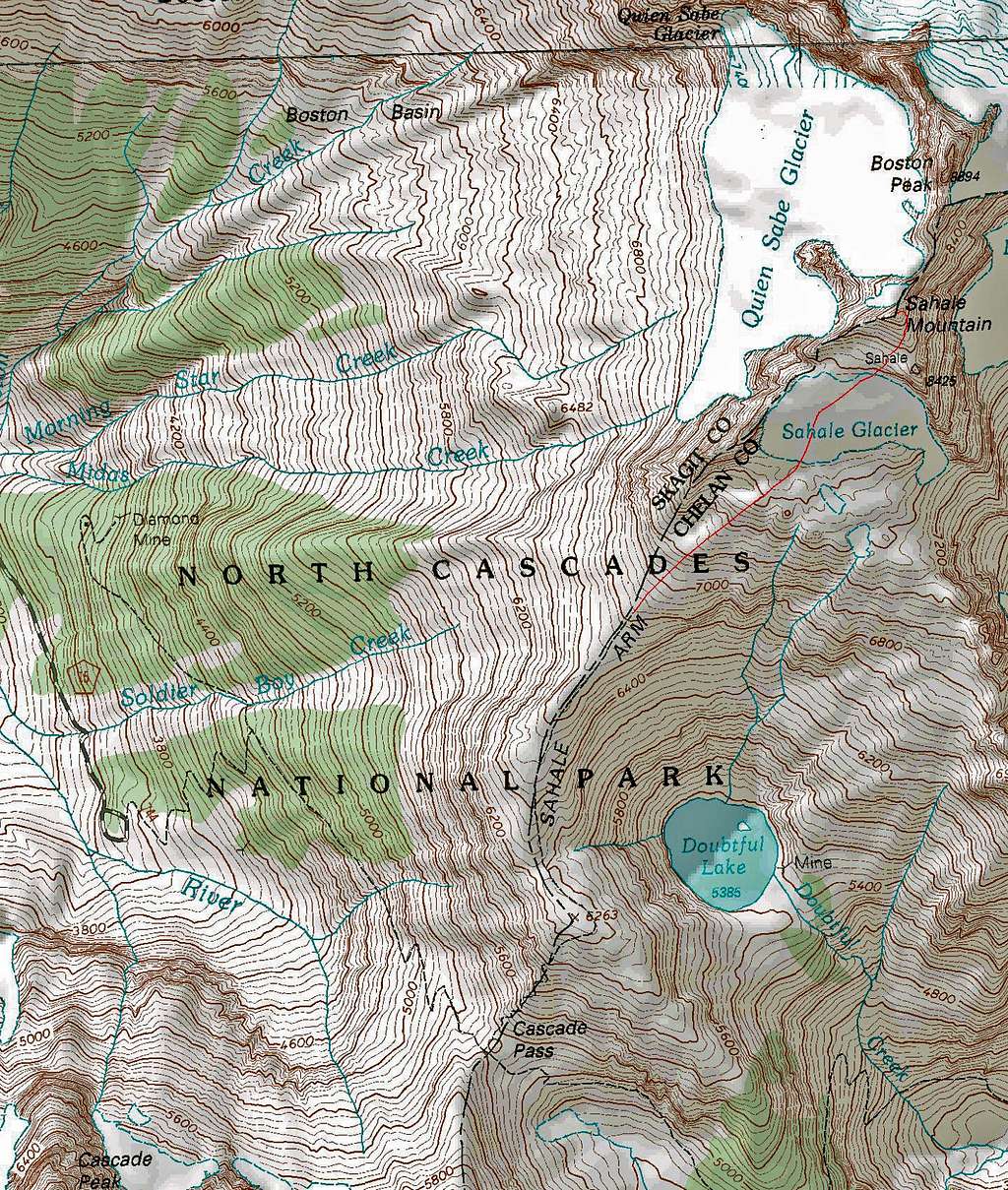 Sahale Glacier Route Map