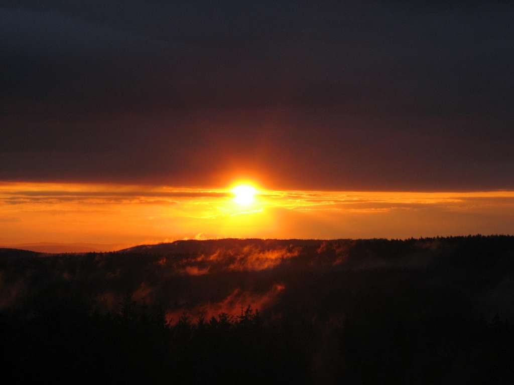 The Harz Mountains at sunset