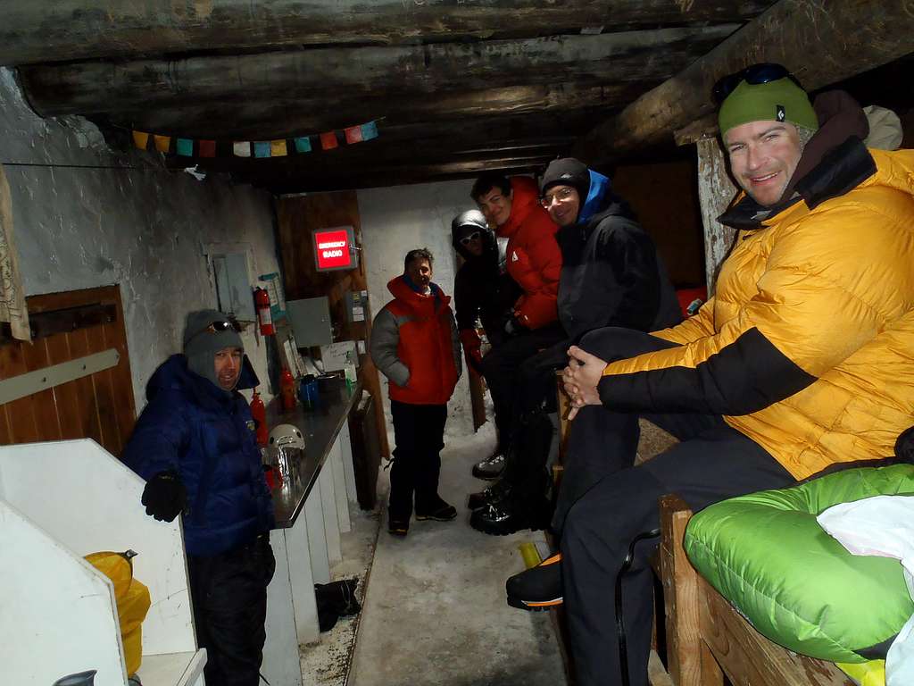 Stuck in the Camp Muir public shelter