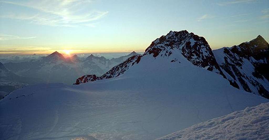 Summit of dufourspitze and...