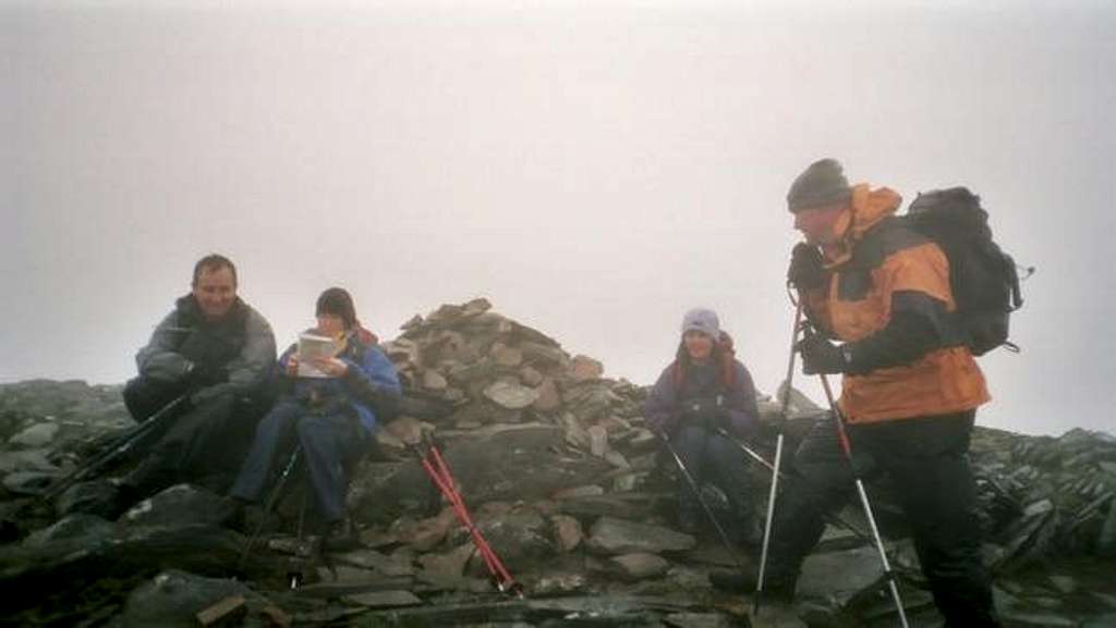 On the summit of Stob a'...